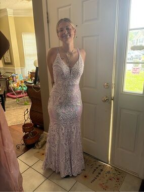 Morgan & Co. Lavender Sequin Prom Gown